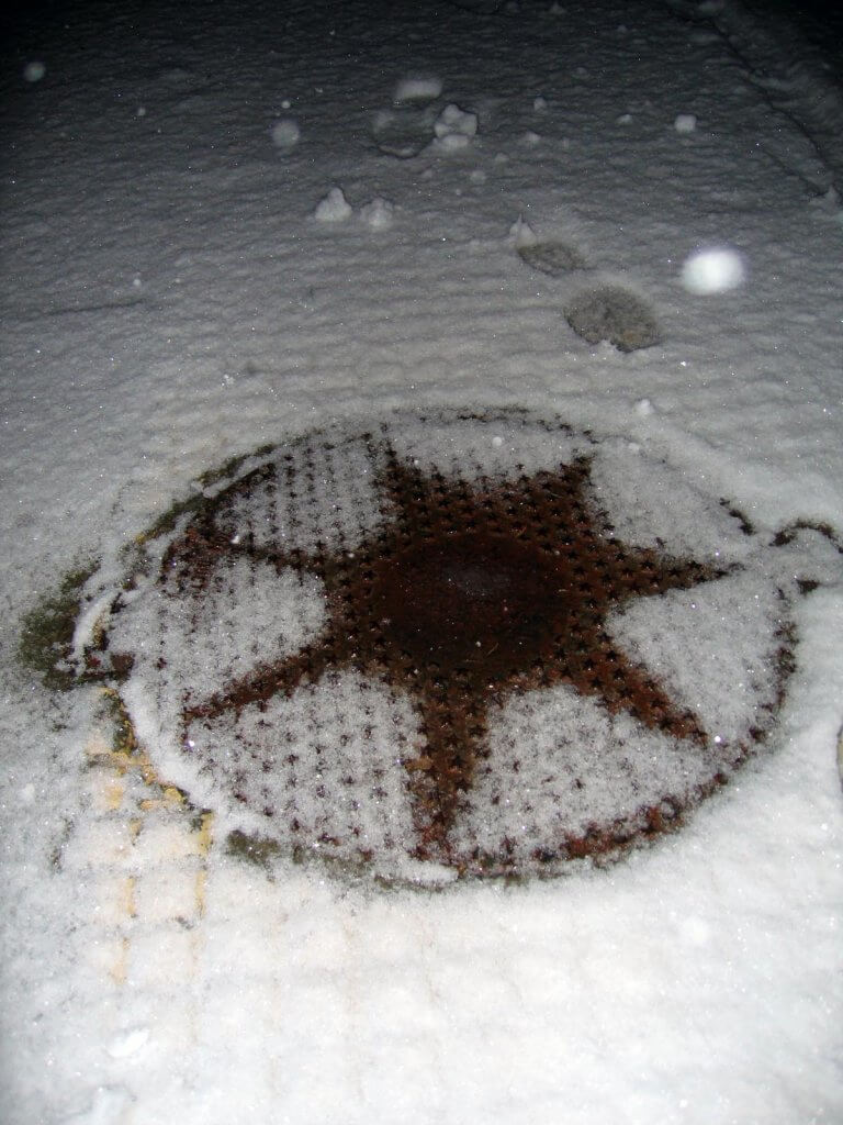Estrellas de 7 puntas durante una nevada