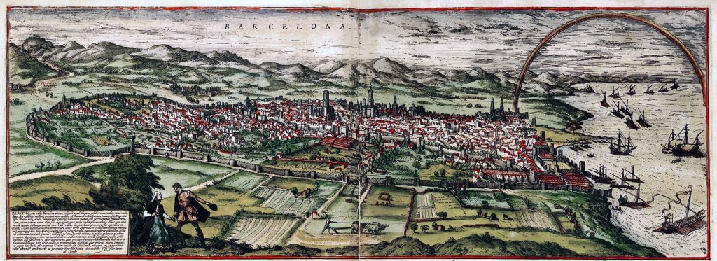 Vista de Barcelona 1535_Civitatis Orbis Terrarum
