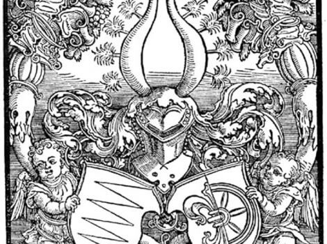 69 Escudo heraldico con yelmo y cuernos _Papel