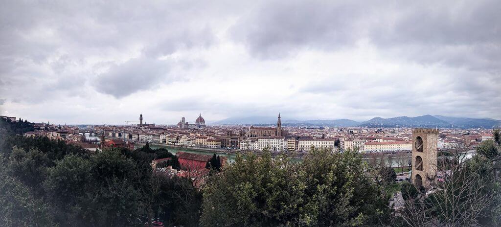 Imagen panoramica de toda la ciudad de Florencia
