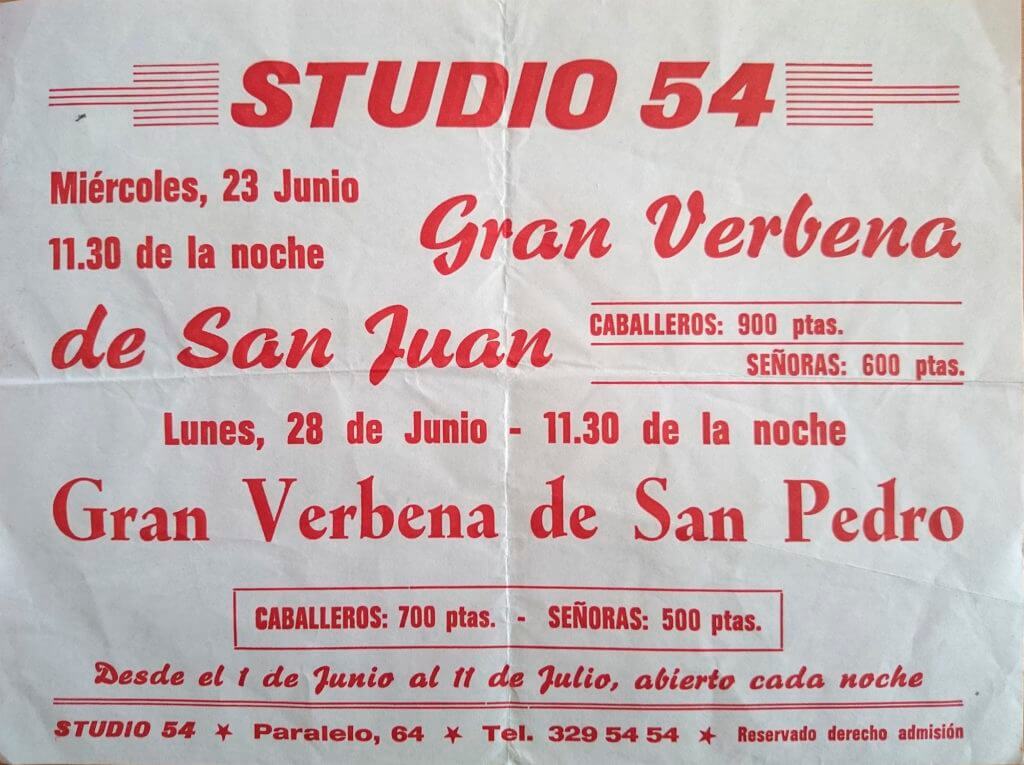 Flyer de Studio 54