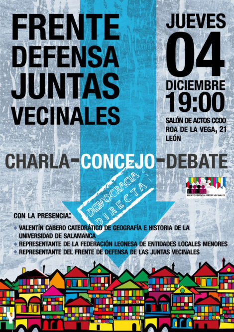 Cartel charlas Frente de defensa de las JJVV